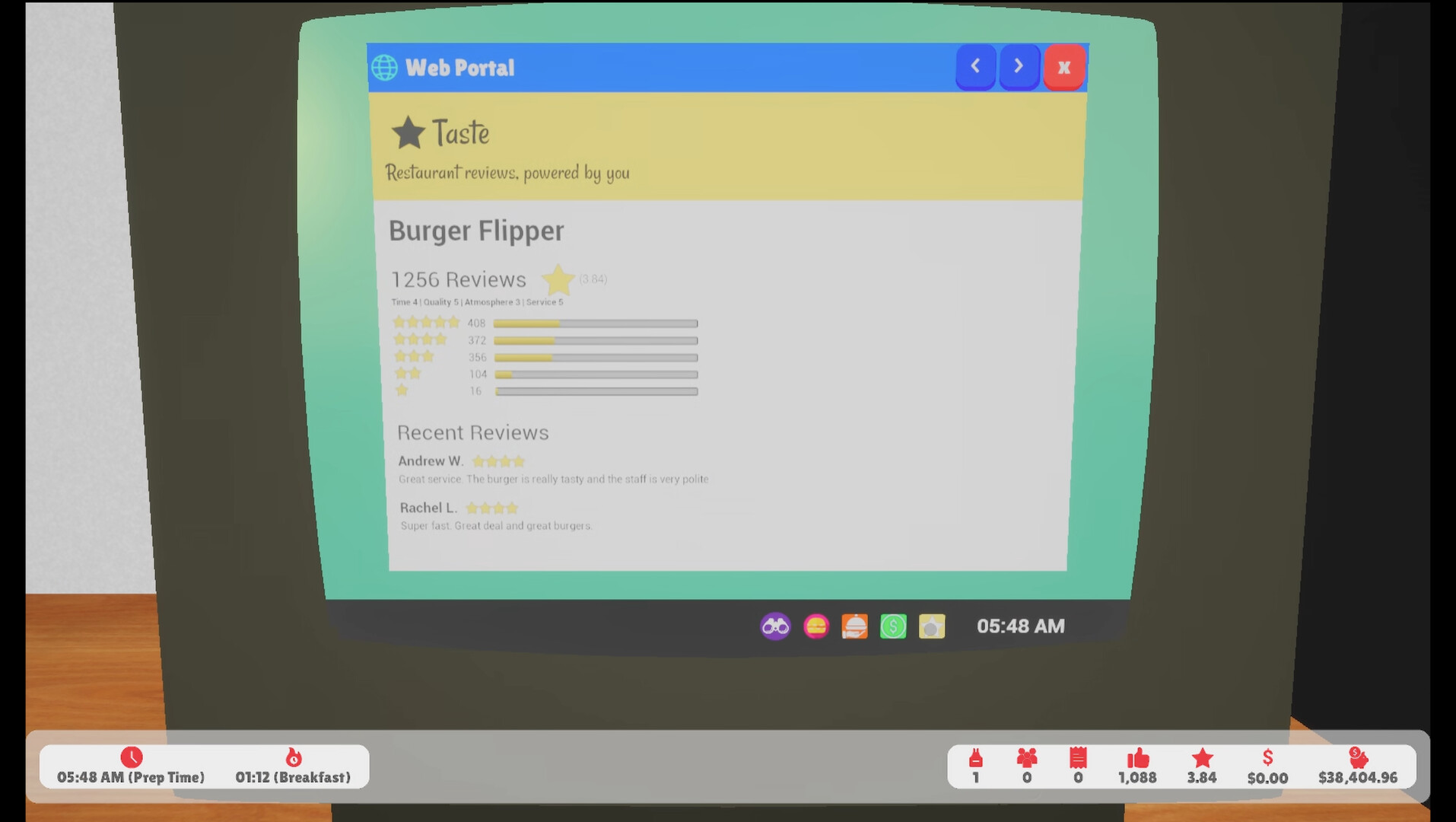 Burger Flipper: A Fast Food Restaurant Simulator