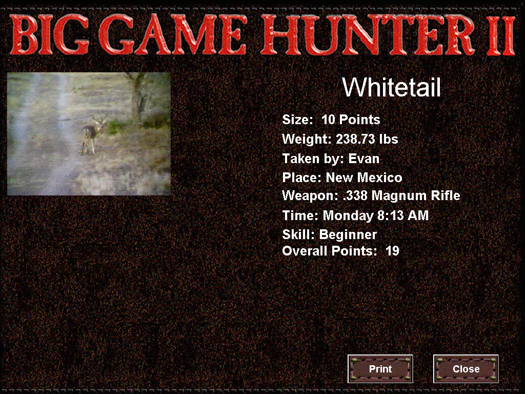 Cabela’s Big Game Hunter II