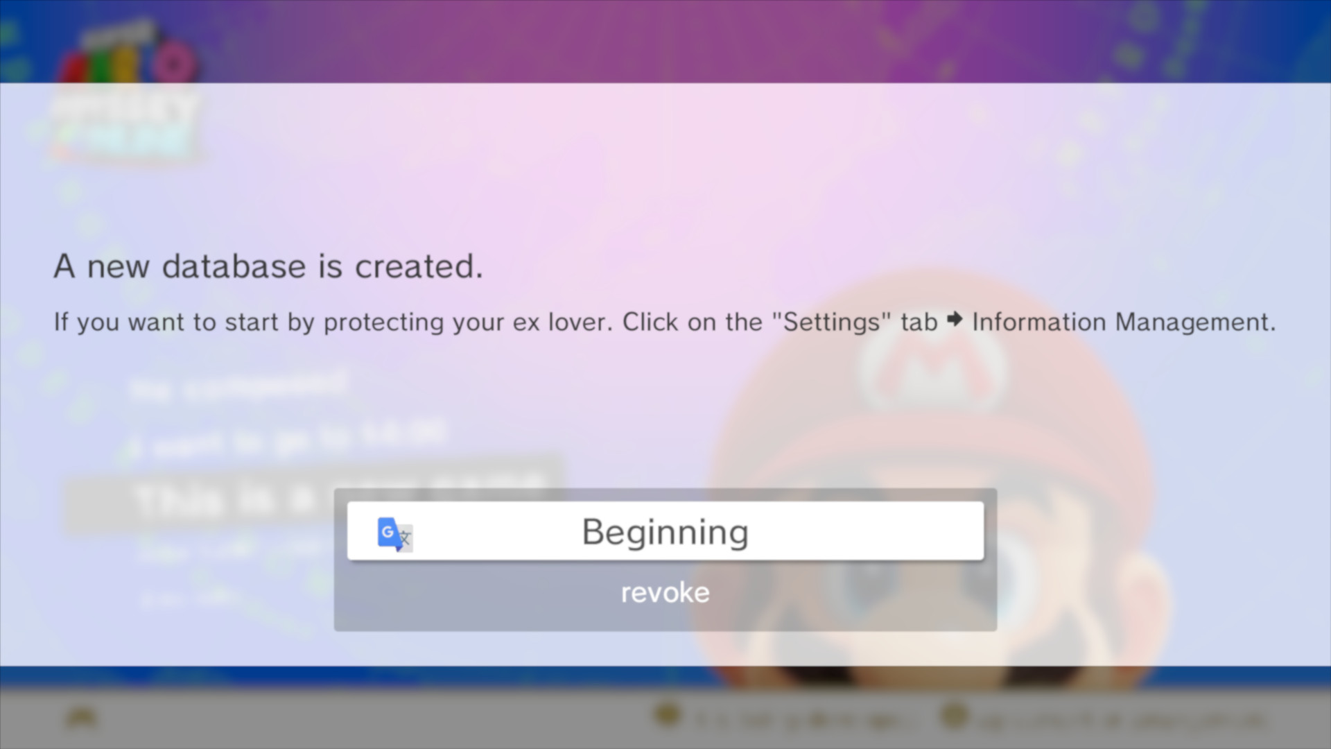 Super Mario Odyssey: Google Translated