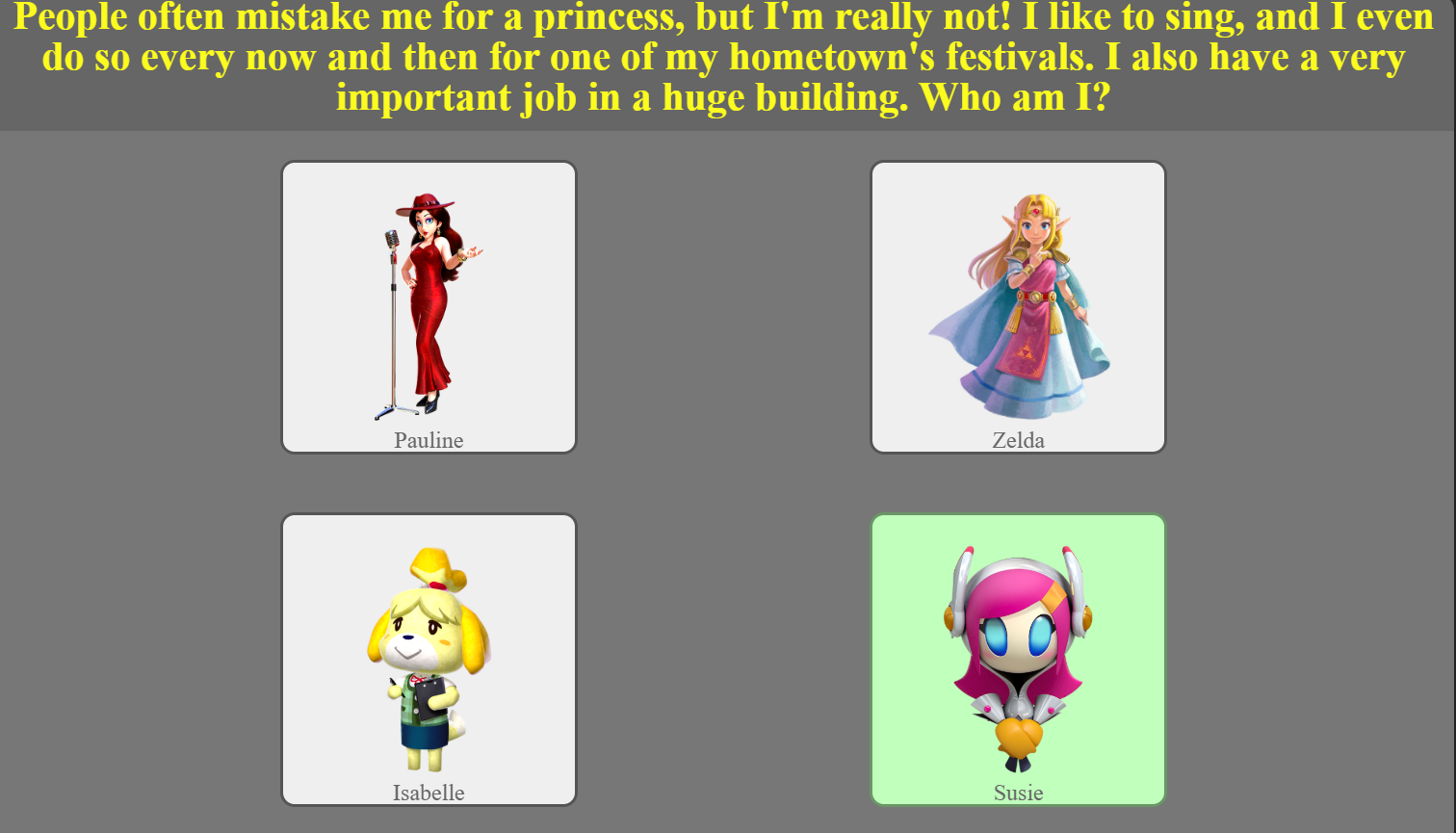 Super Smash Brothers Ultimate Spirit Directory: Quiz Game