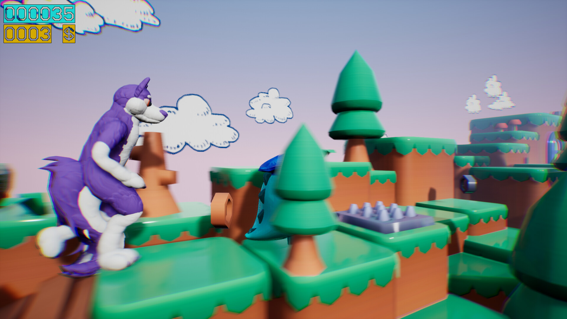 Dino Running from a Furry: Gamesforfarm