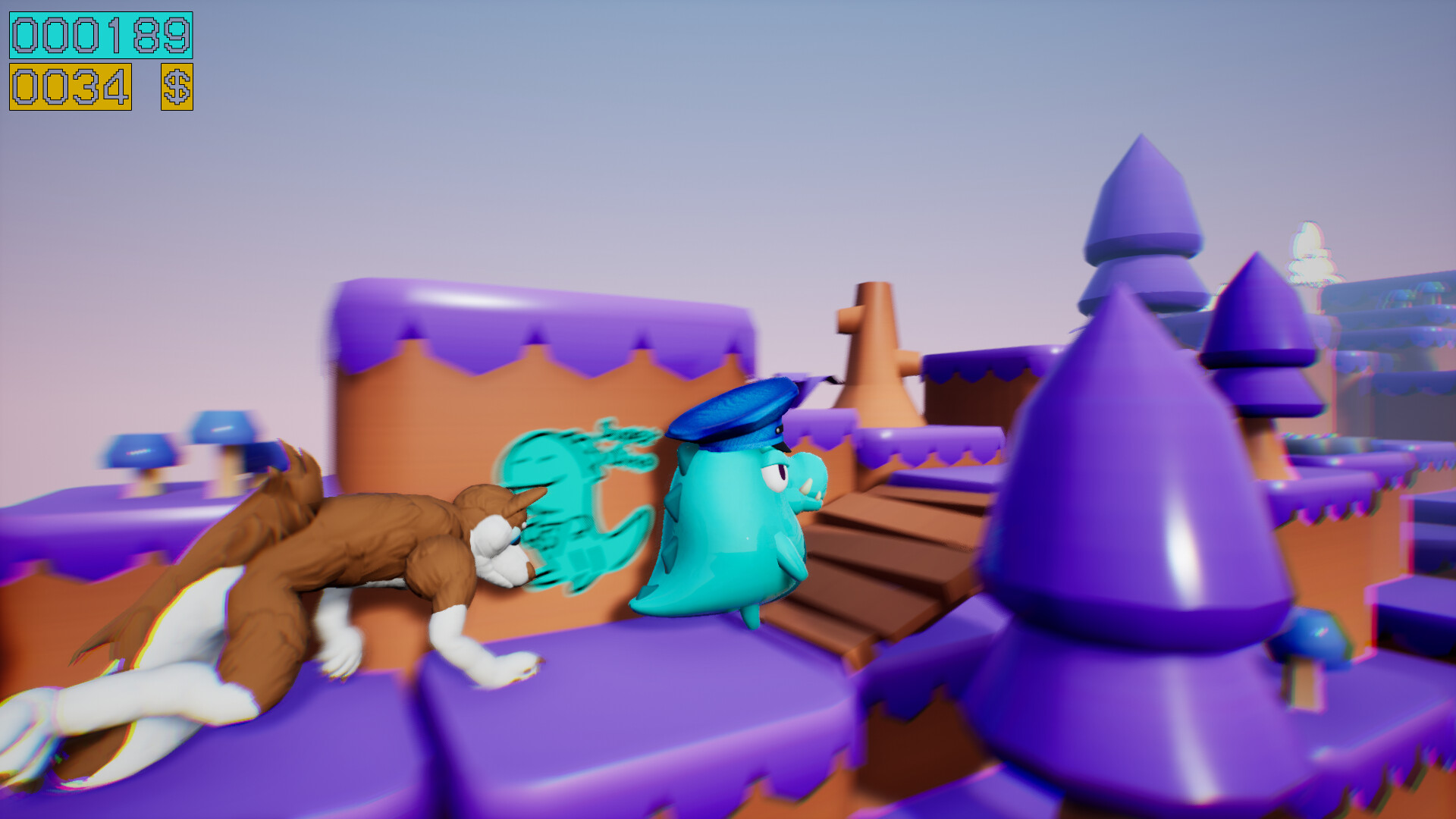 Dino Running from a Furry: Gamesforfarm