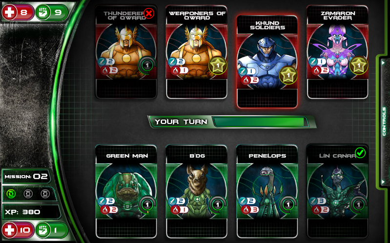 Green Lantern Battle Cards