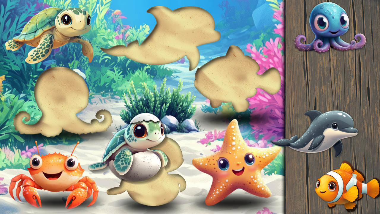 Puzzle Adventures: Sea Animals