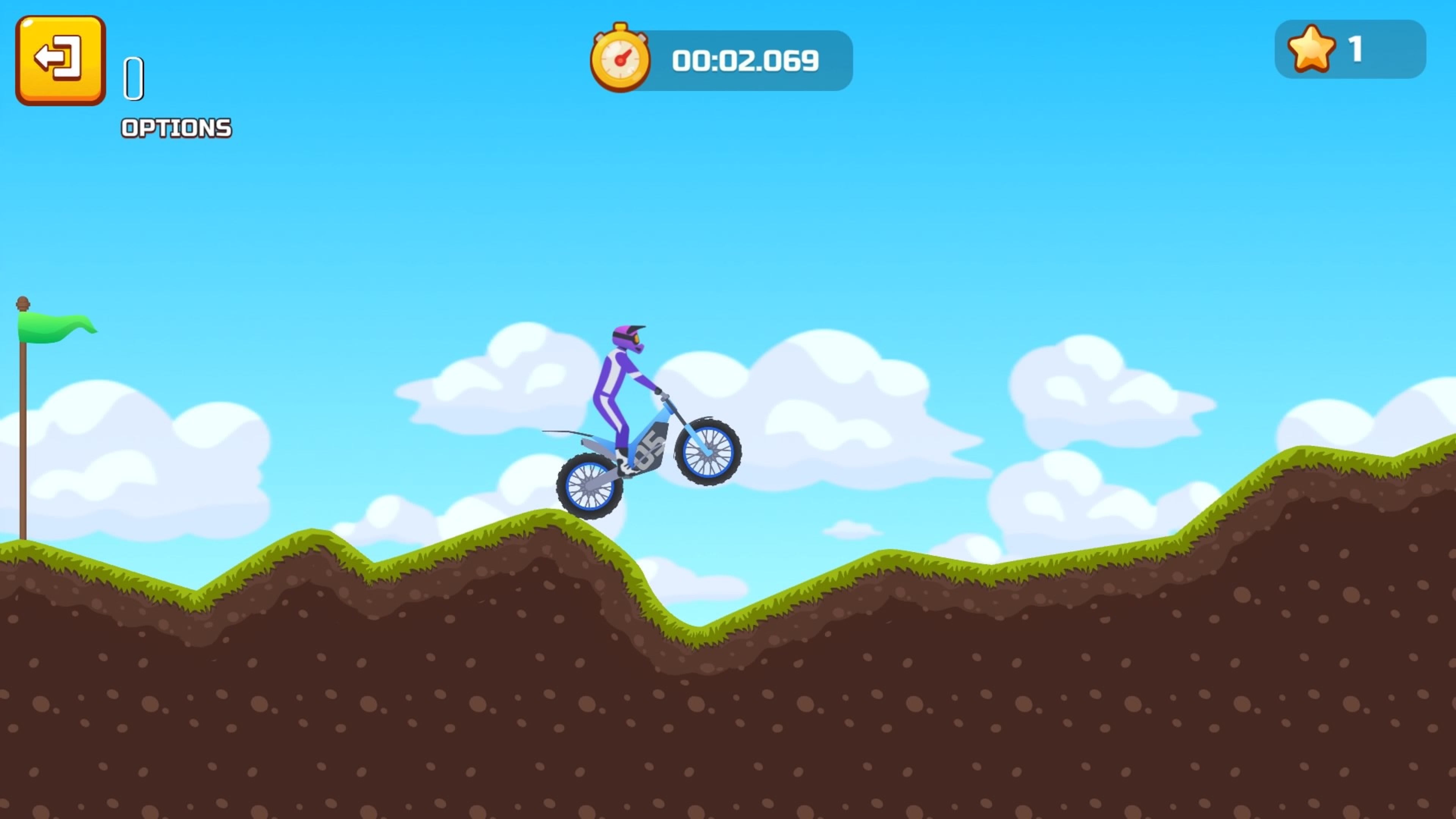 Hill Climb on a Motorcycle