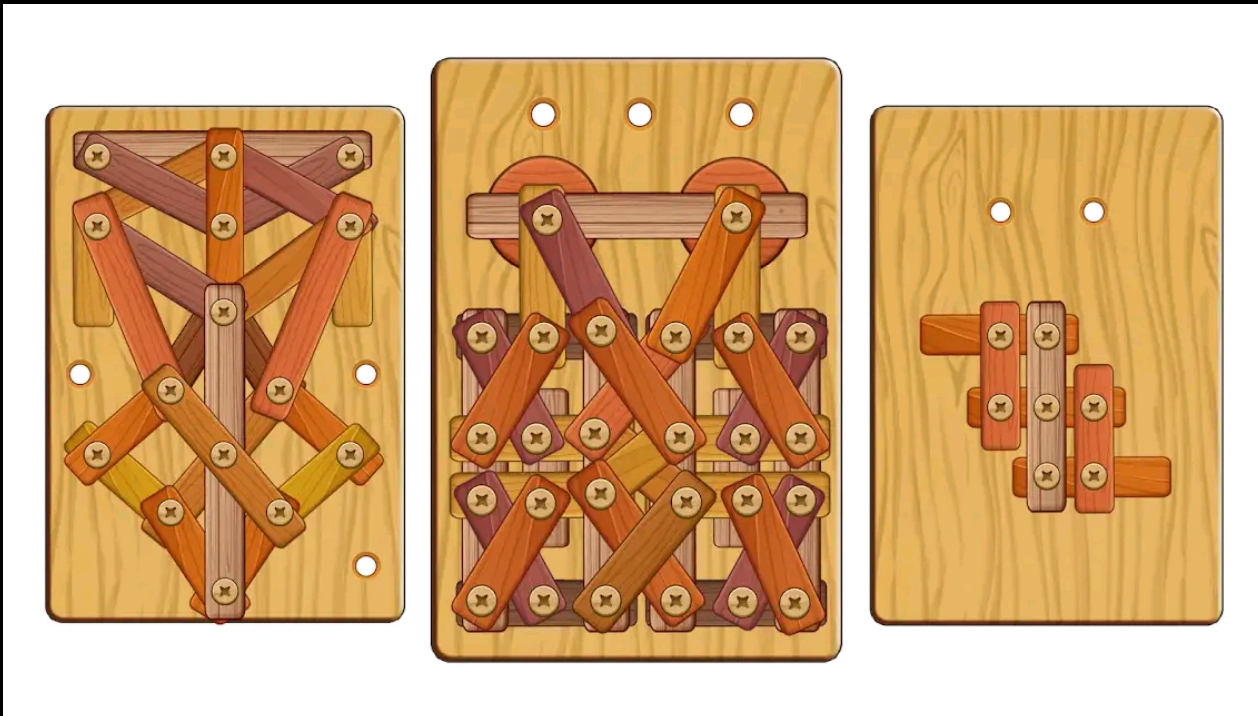 Wood Nuts &amp; Bolts Puzzle