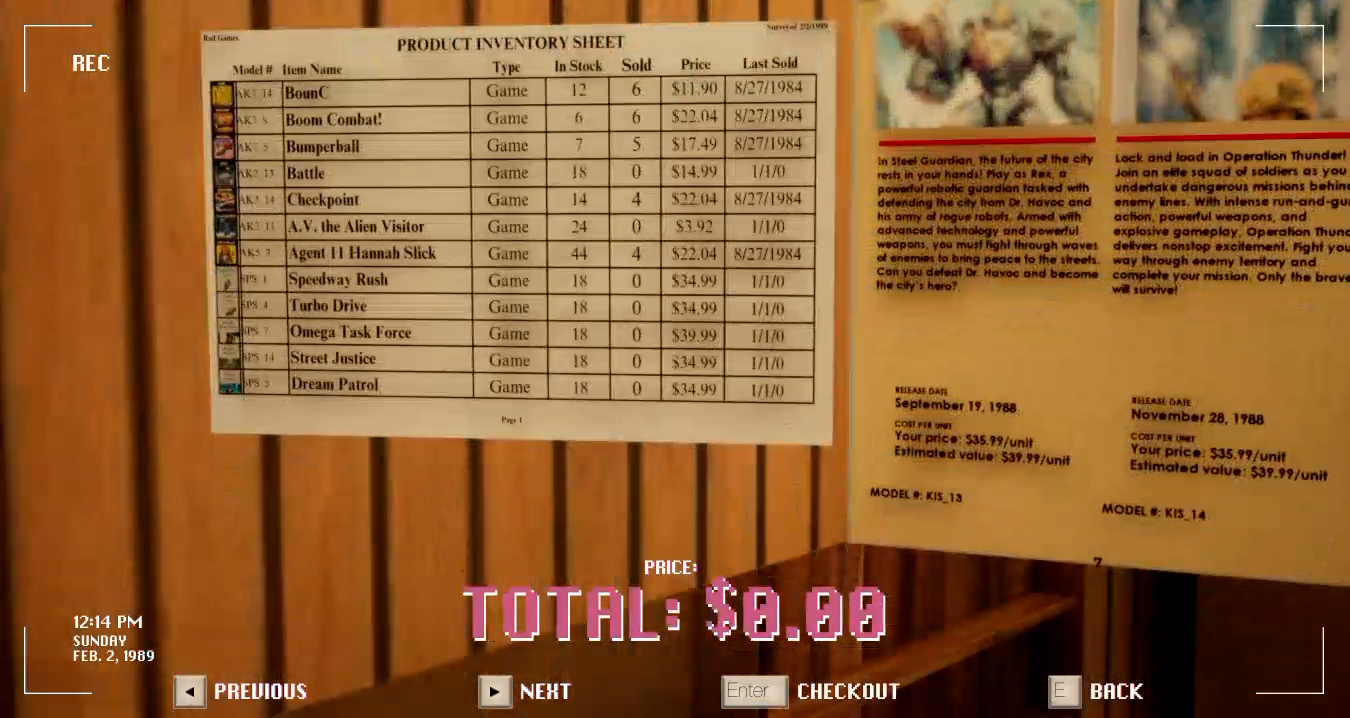 Retro Game Store Simulator