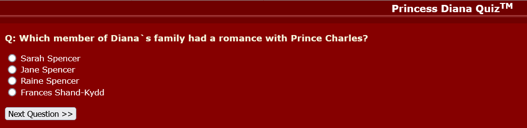 Princess Diana Quiz