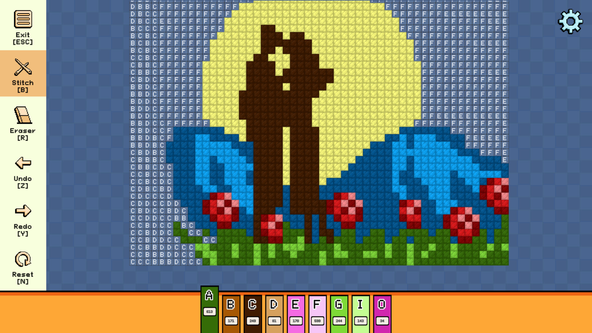 Pixel Cross Stitch: Color by Number – Valentine’s Day Pack