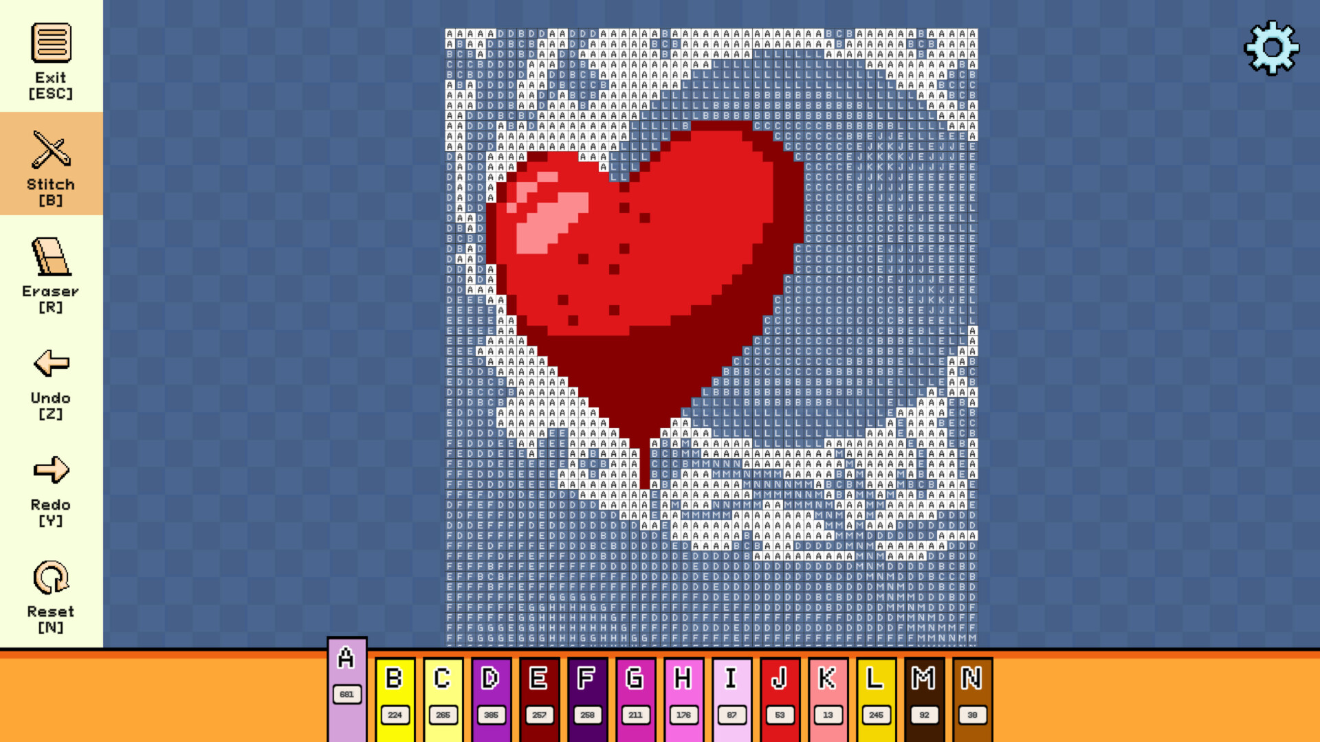Pixel Cross Stitch: Color by Number – Valentine’s Day Pack