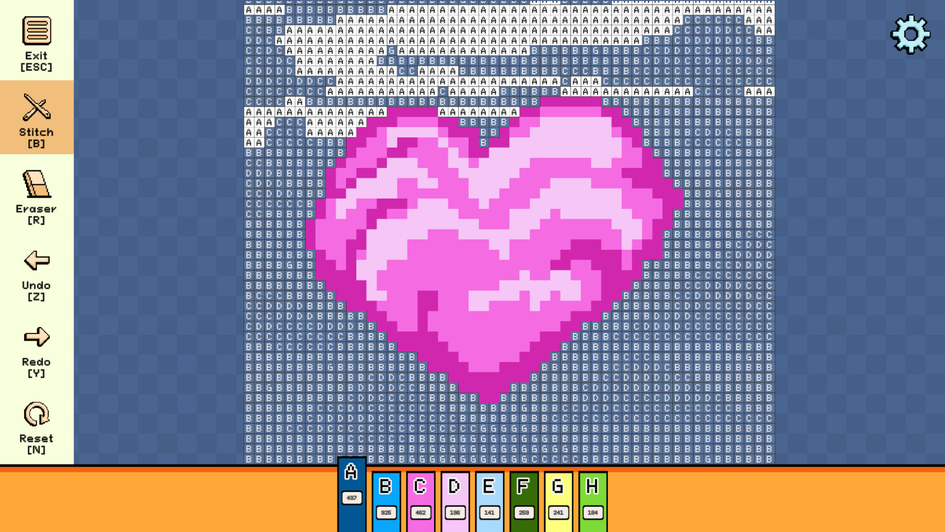 Pixel Cross Stitch: Color by Number – Valentine’s Day Pack 2