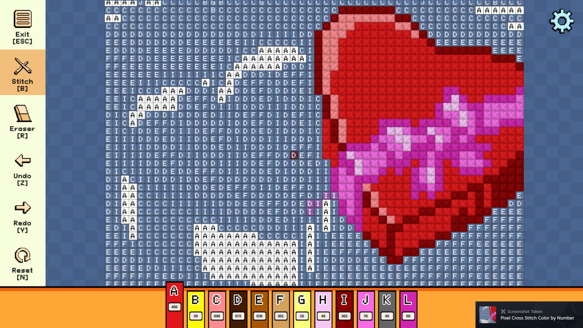 Pixel Cross Stitch: Color by Number – Valentine’s Day Pack 2