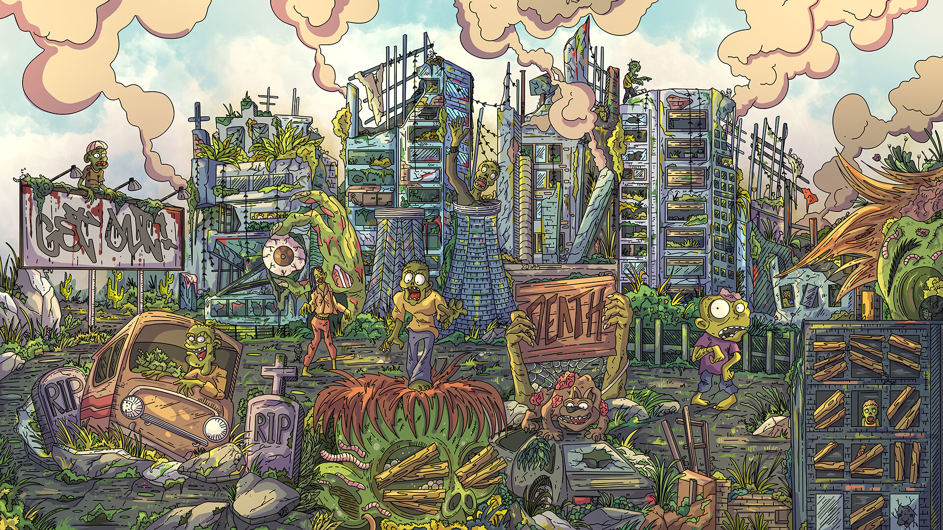 100 Zombie Cats