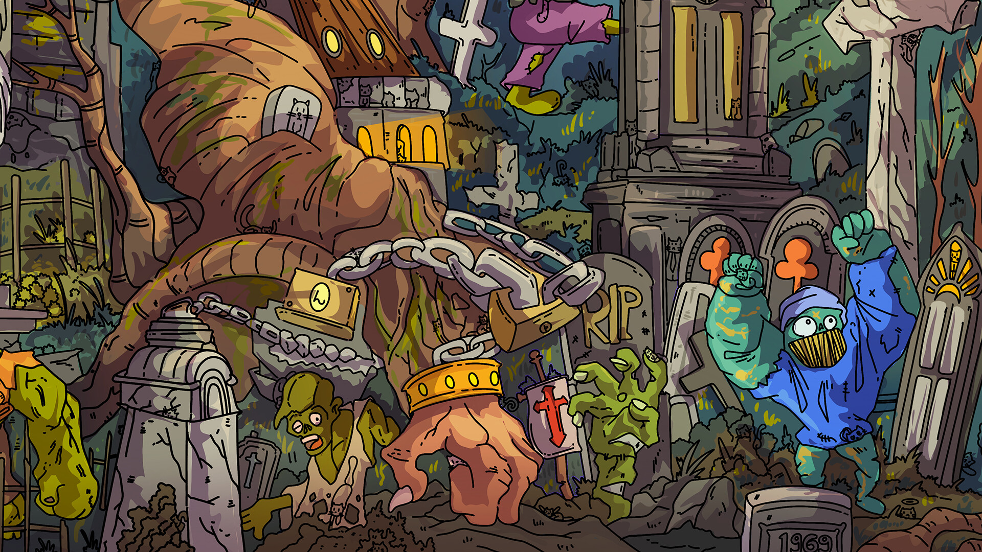 100 Zombie Cats