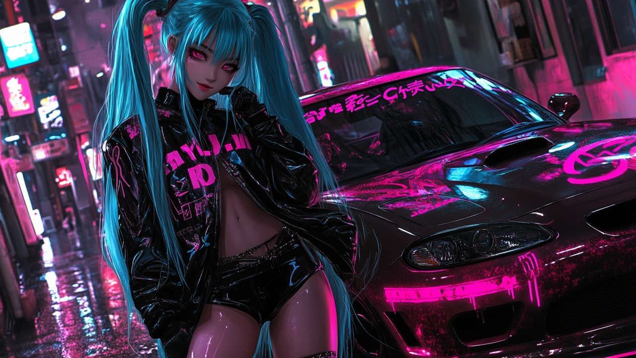 Anime Girls: JDM Car Passion Puzzle