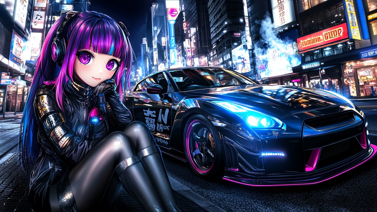 Anime Girls: JDM Car Passion Puzzle