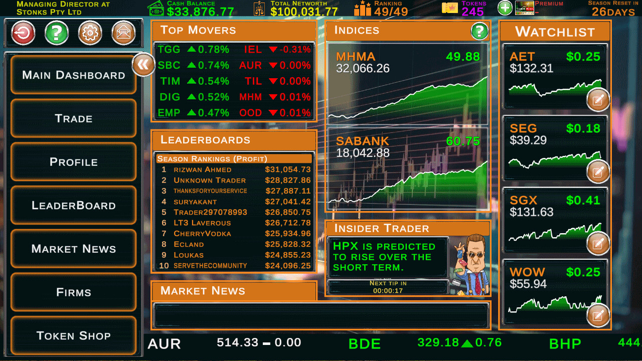 Stock Market Tycoon: Challenge