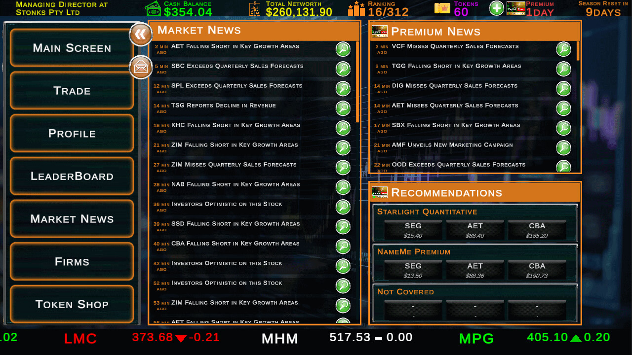 Stock Market Tycoon: Challenge