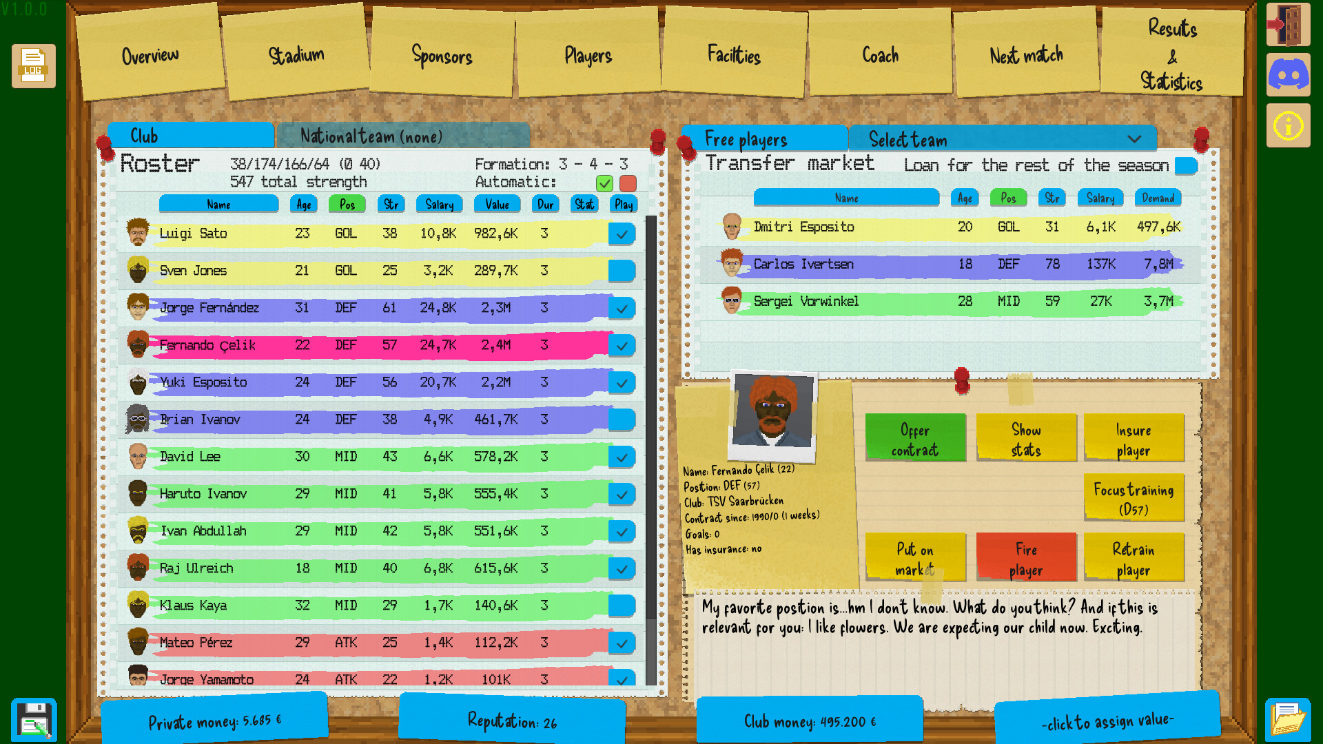 Boeckham’s Football Manager