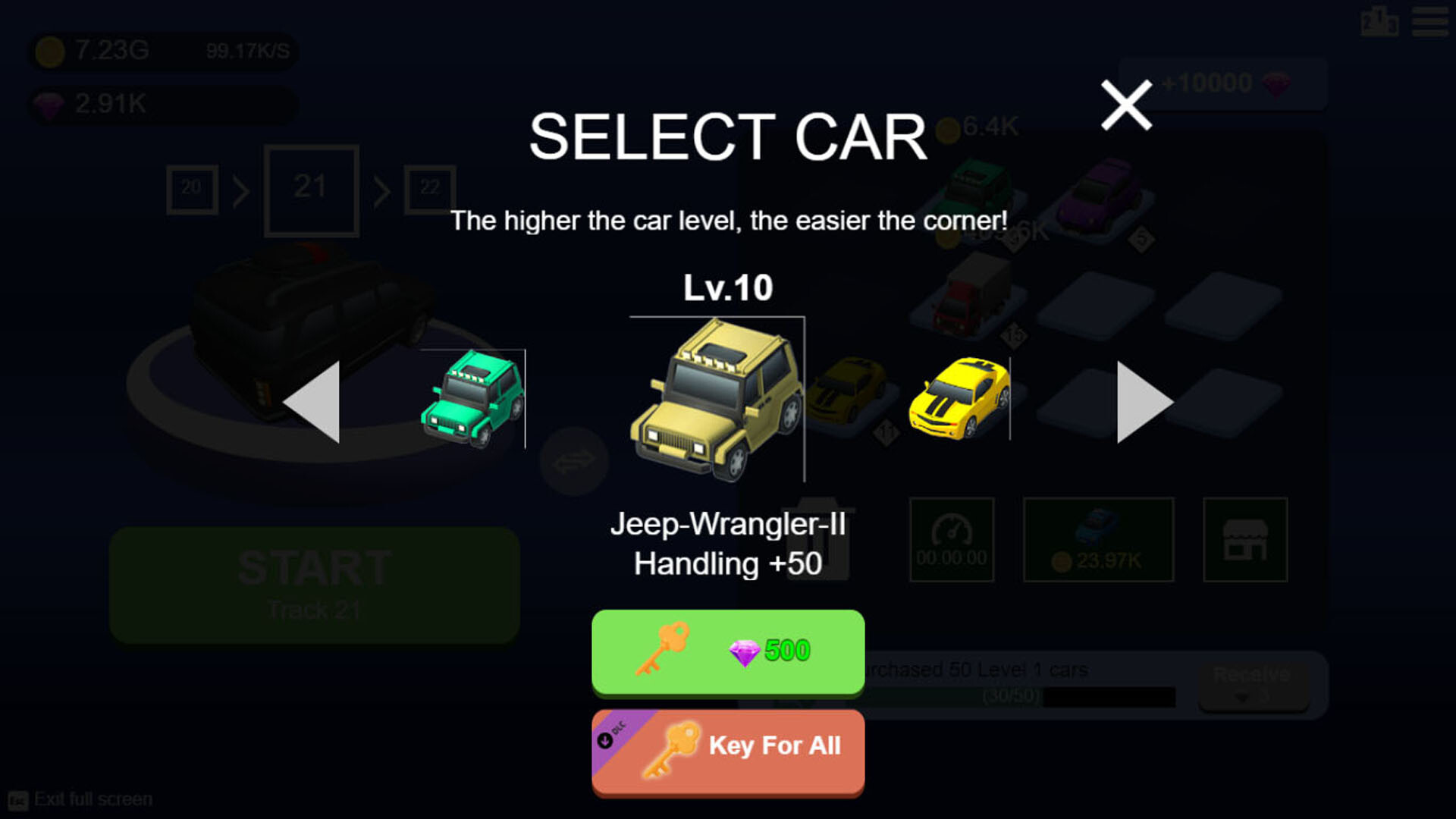 Mini Drift Car: All Cars Key