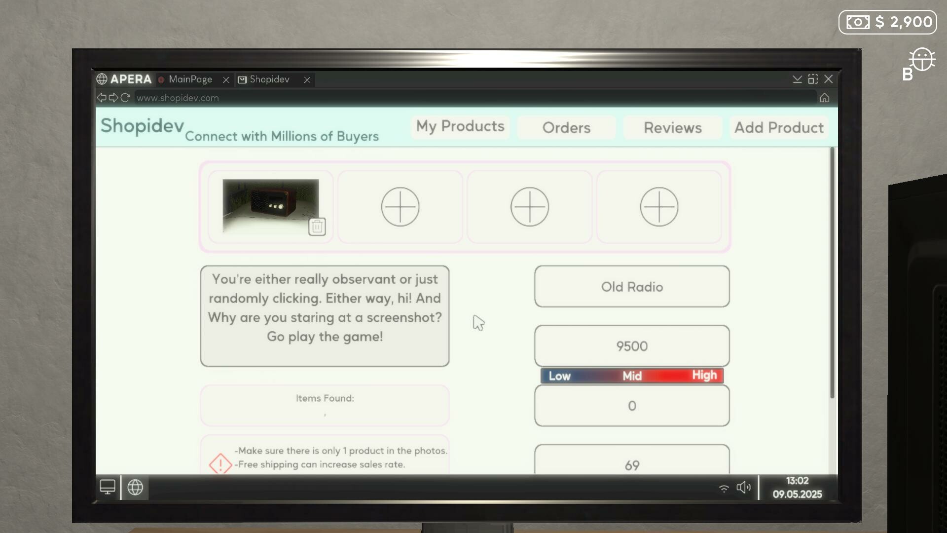 E-Commerce Simulator 2025