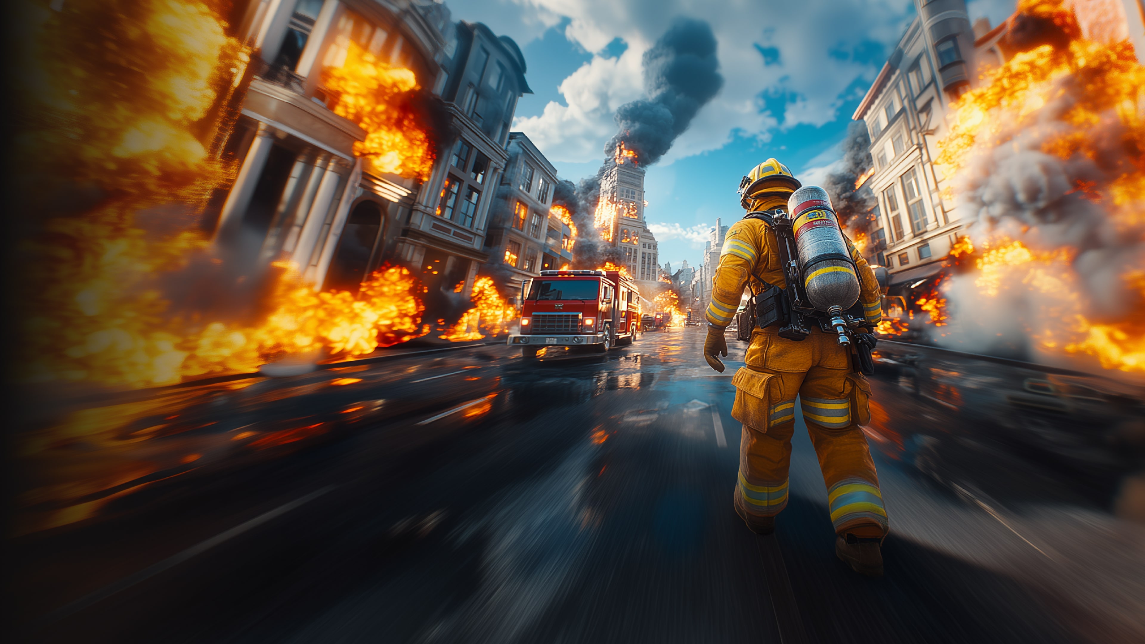 Firefighting Heroes: Truck 911 Simulator