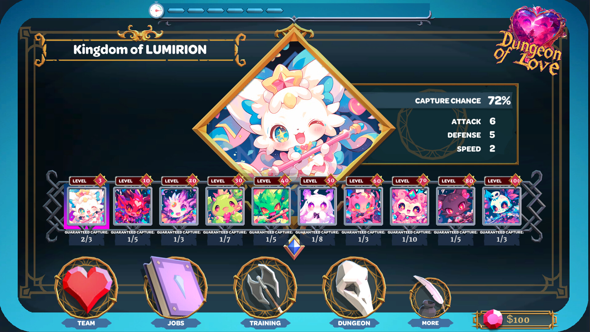 Dungeon of Love: Catch Monsters