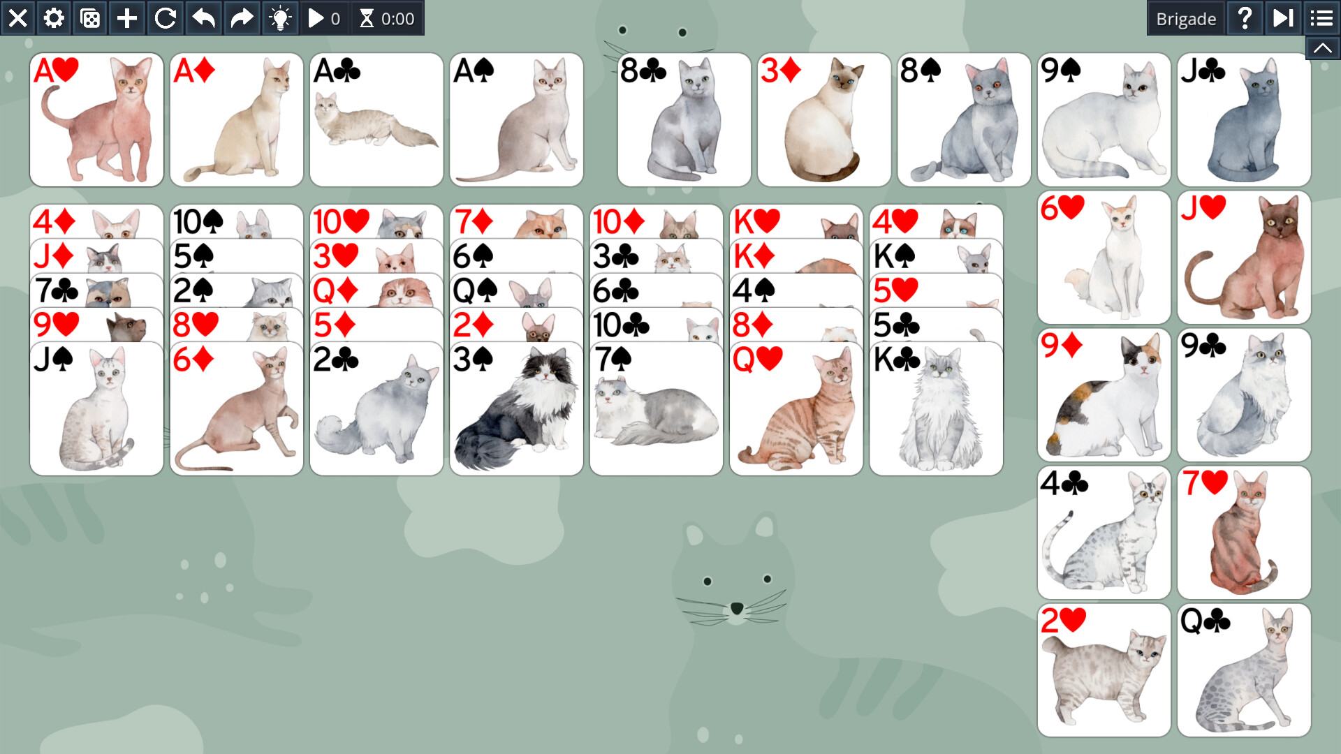 Free Solitaire: Cats