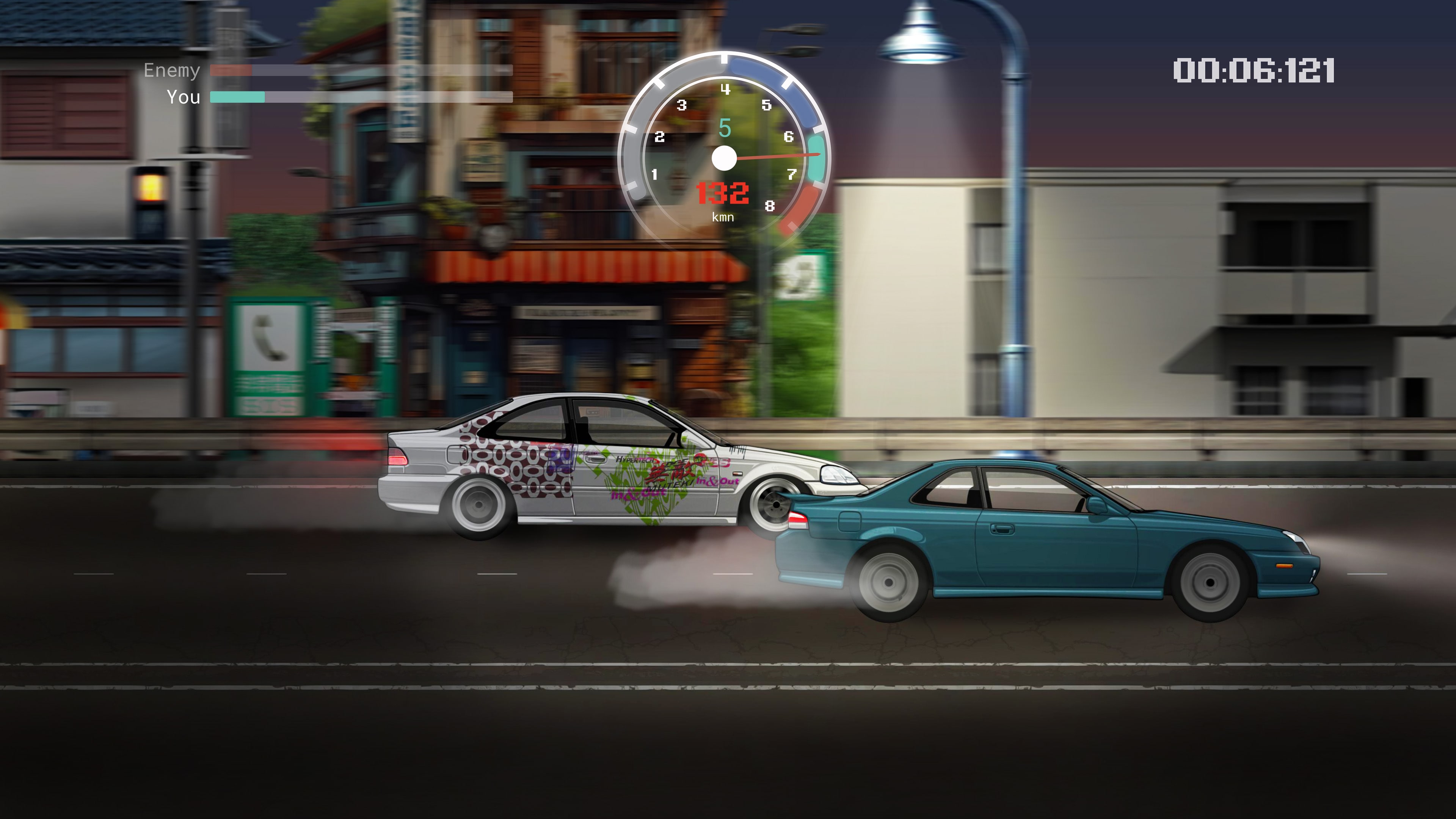 JDM Pixel Street Car Racing