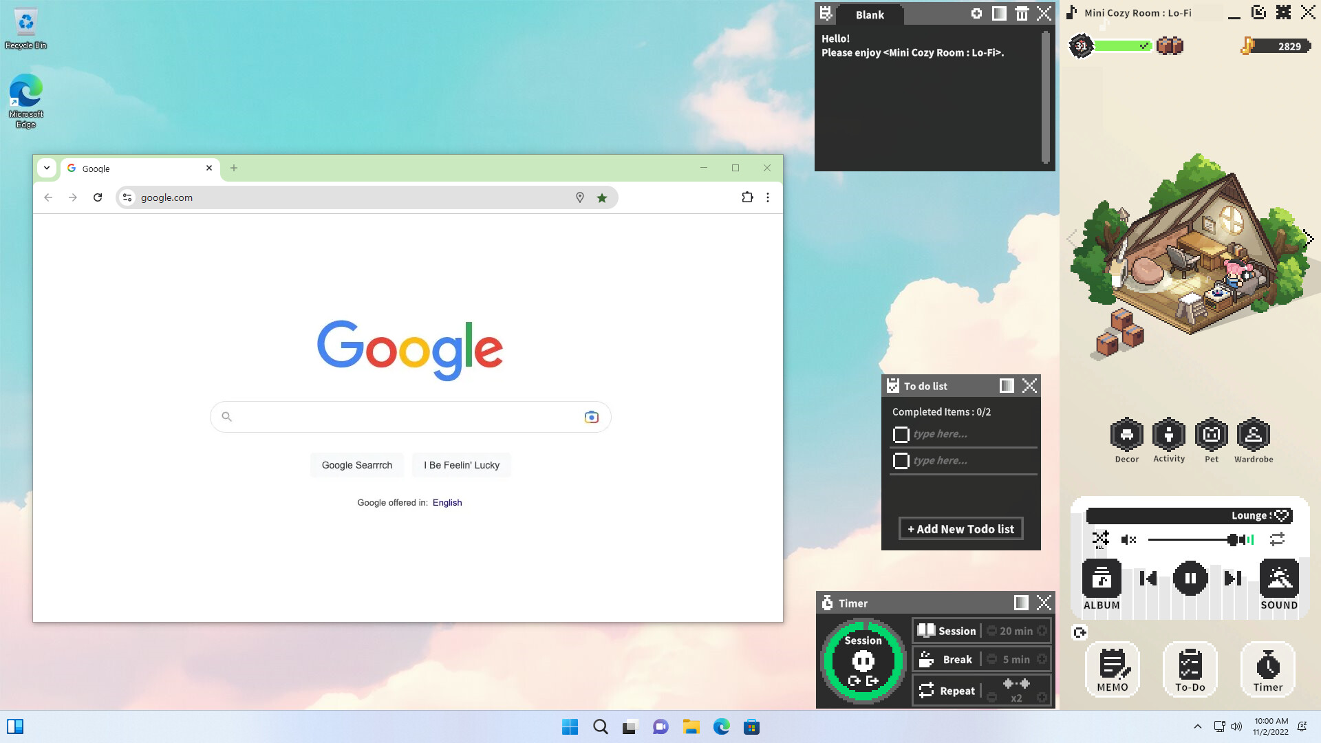 Mini Cozy Room: Lo-Fi
