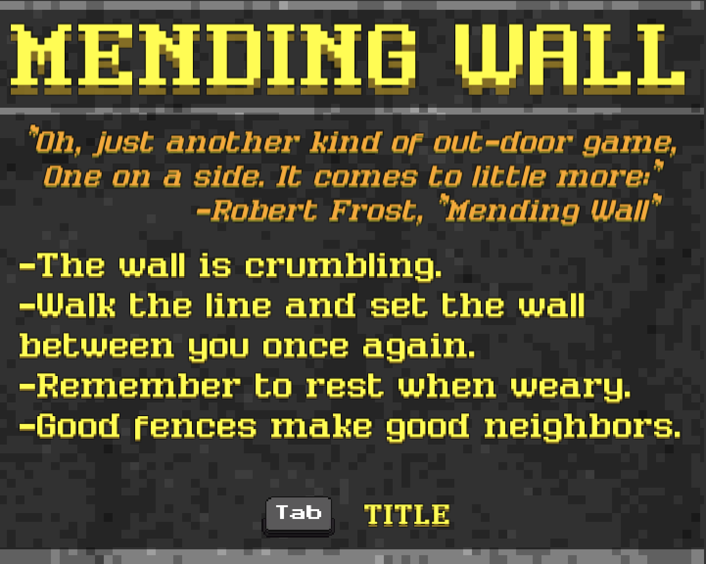 Mending Wall