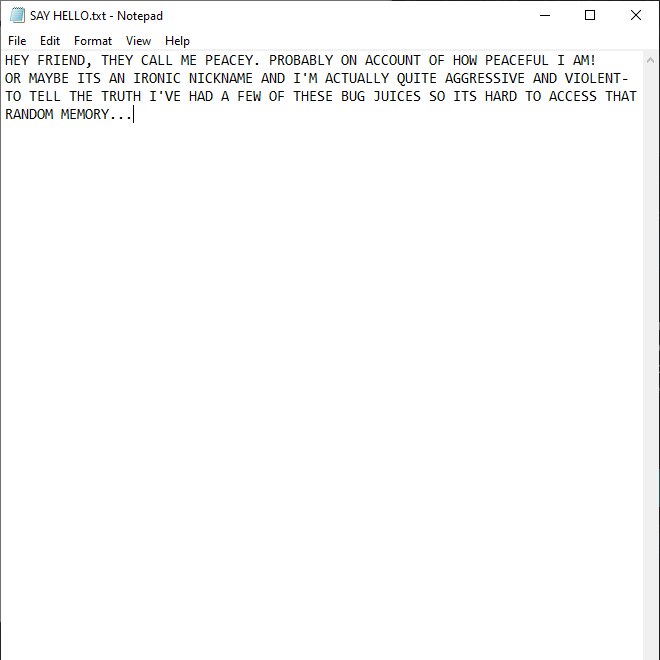 Computer bugs stole my grandmas tax files and I gotta go get them back in cyberspace