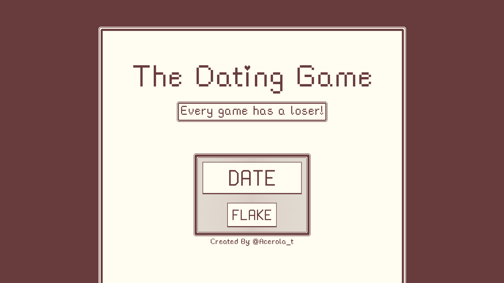 The Dating Game