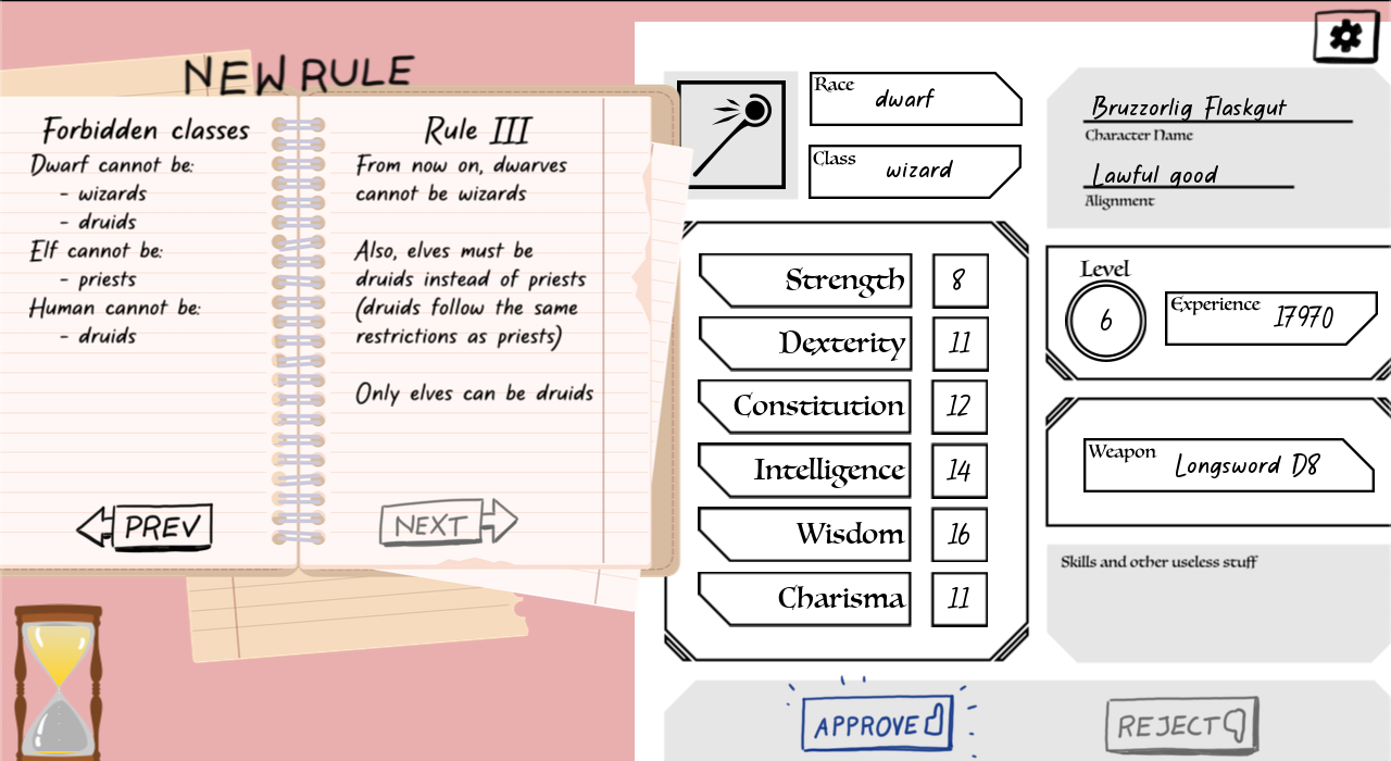 Character Sheets, Please