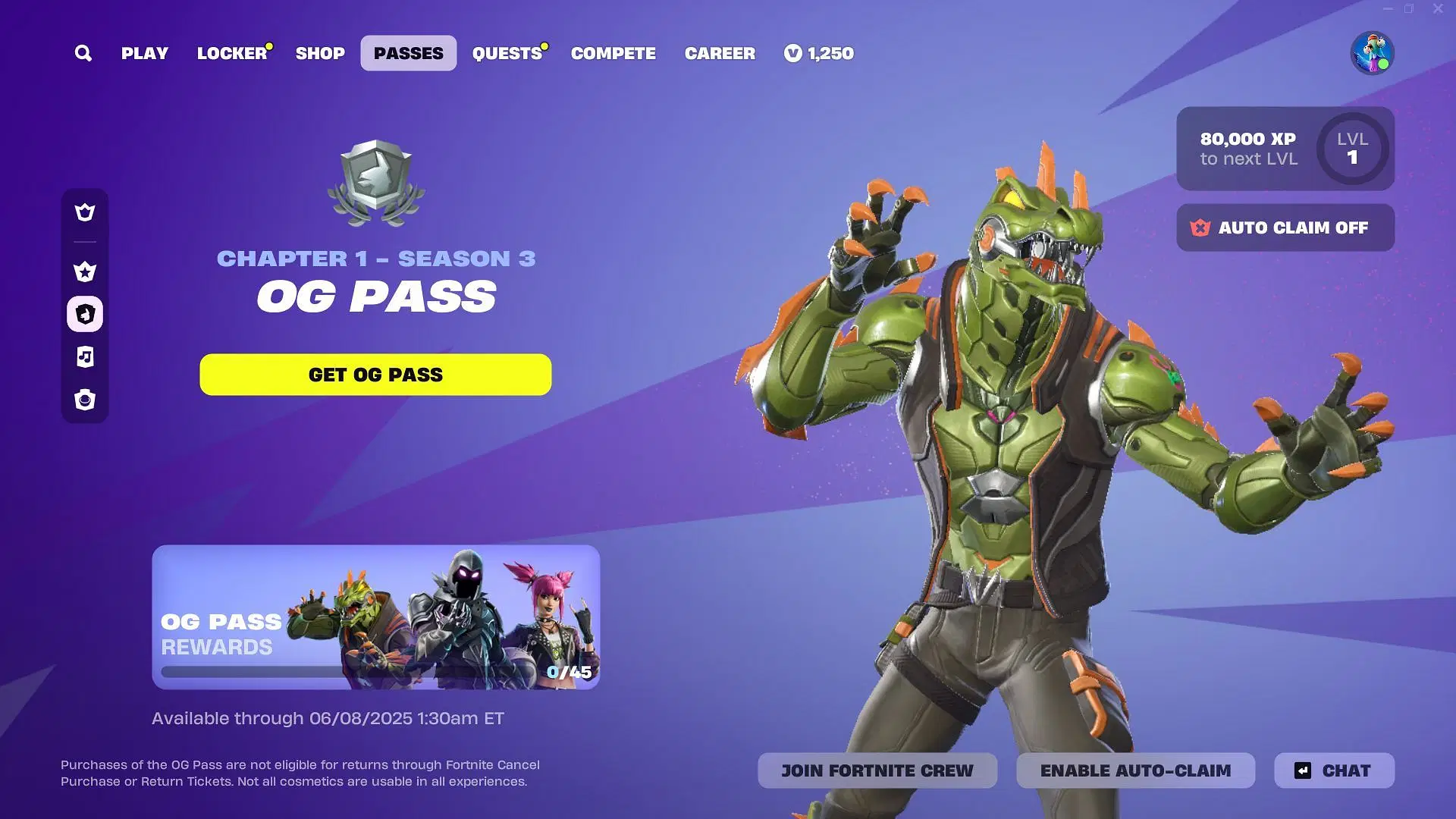 Fortnite OG: Chapter 1 Season 3