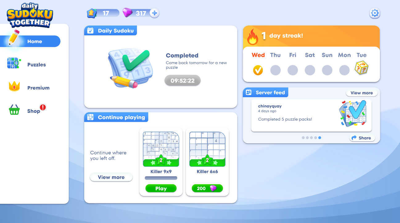 Daily Sudoku Together