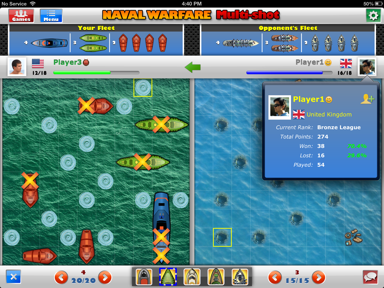 Naval Warfare Multi-shot