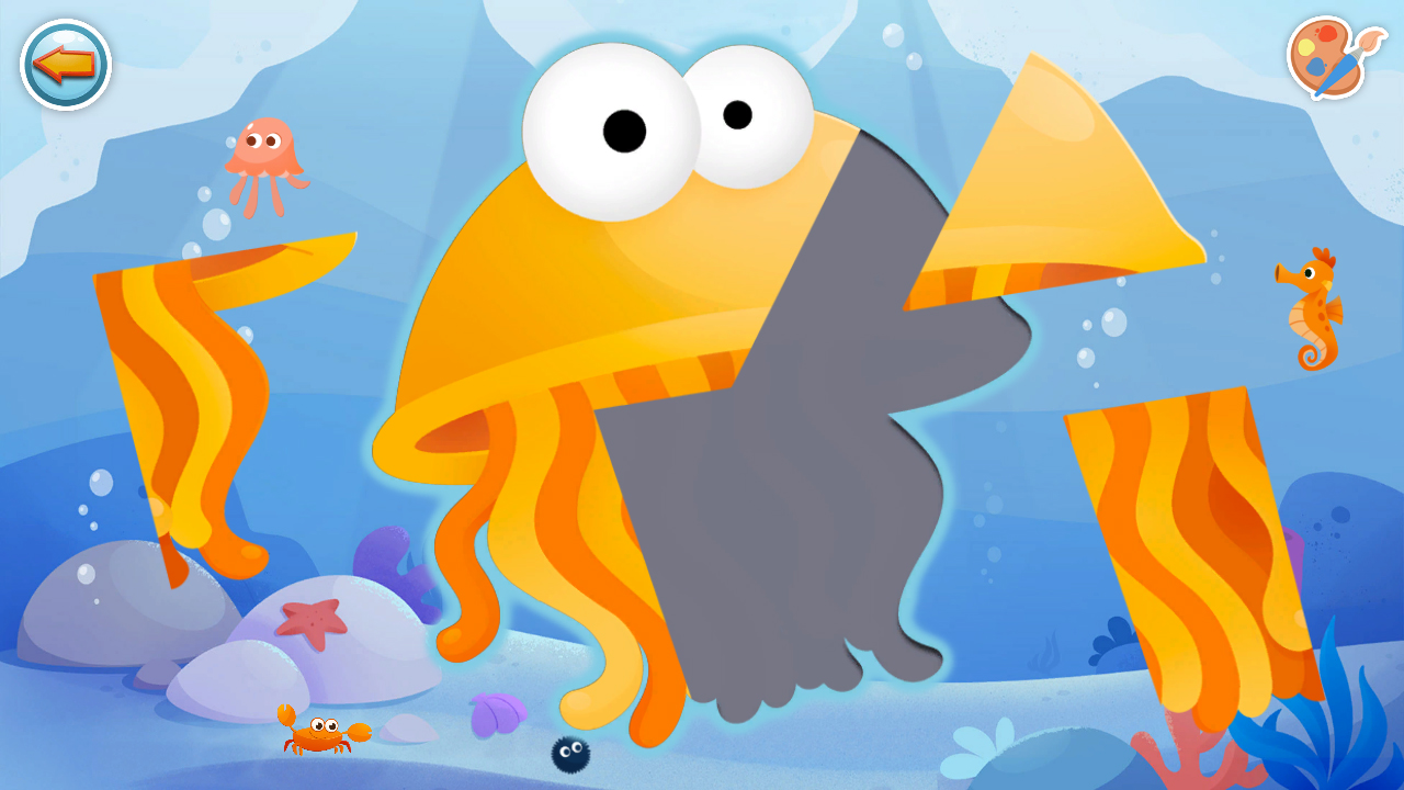 Puzzles &amp; Colors: Games for Kids – Sea Animals