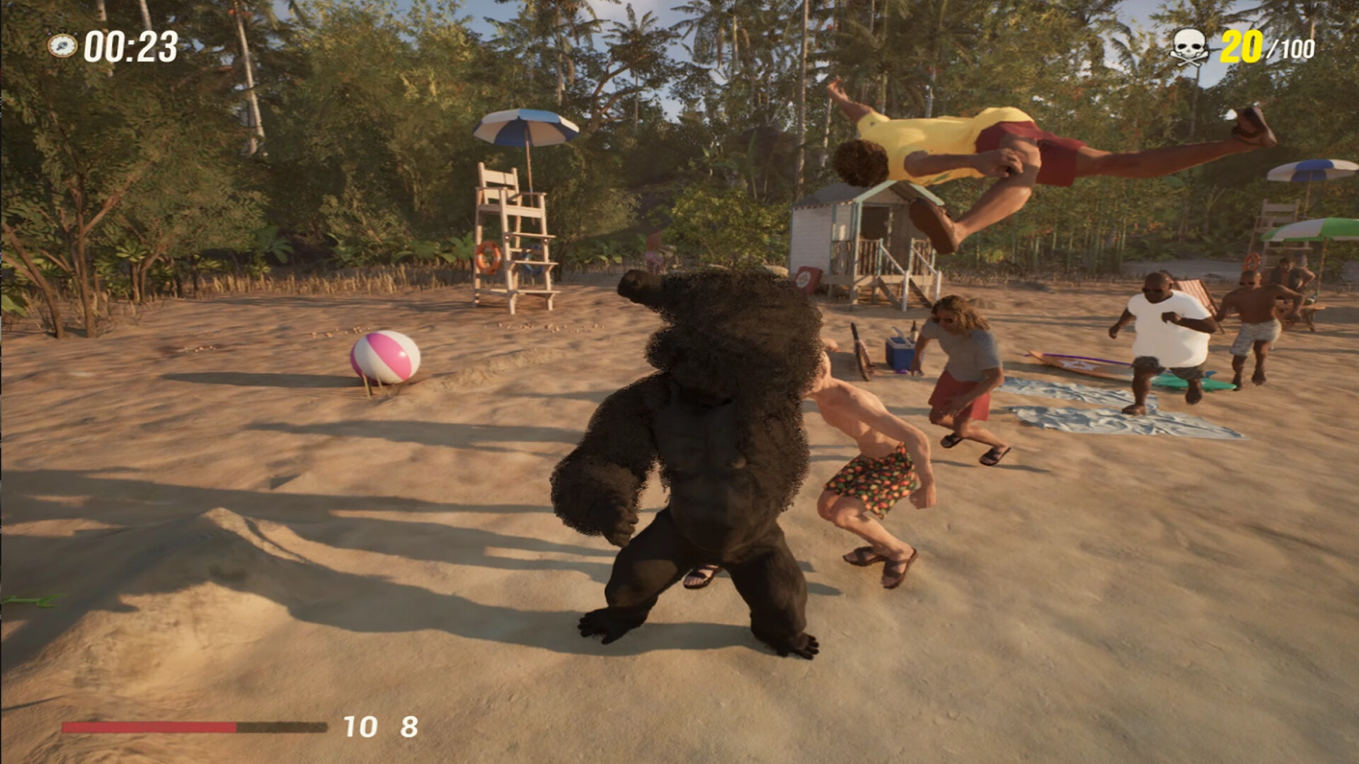 Gorilla Vs 100 Men