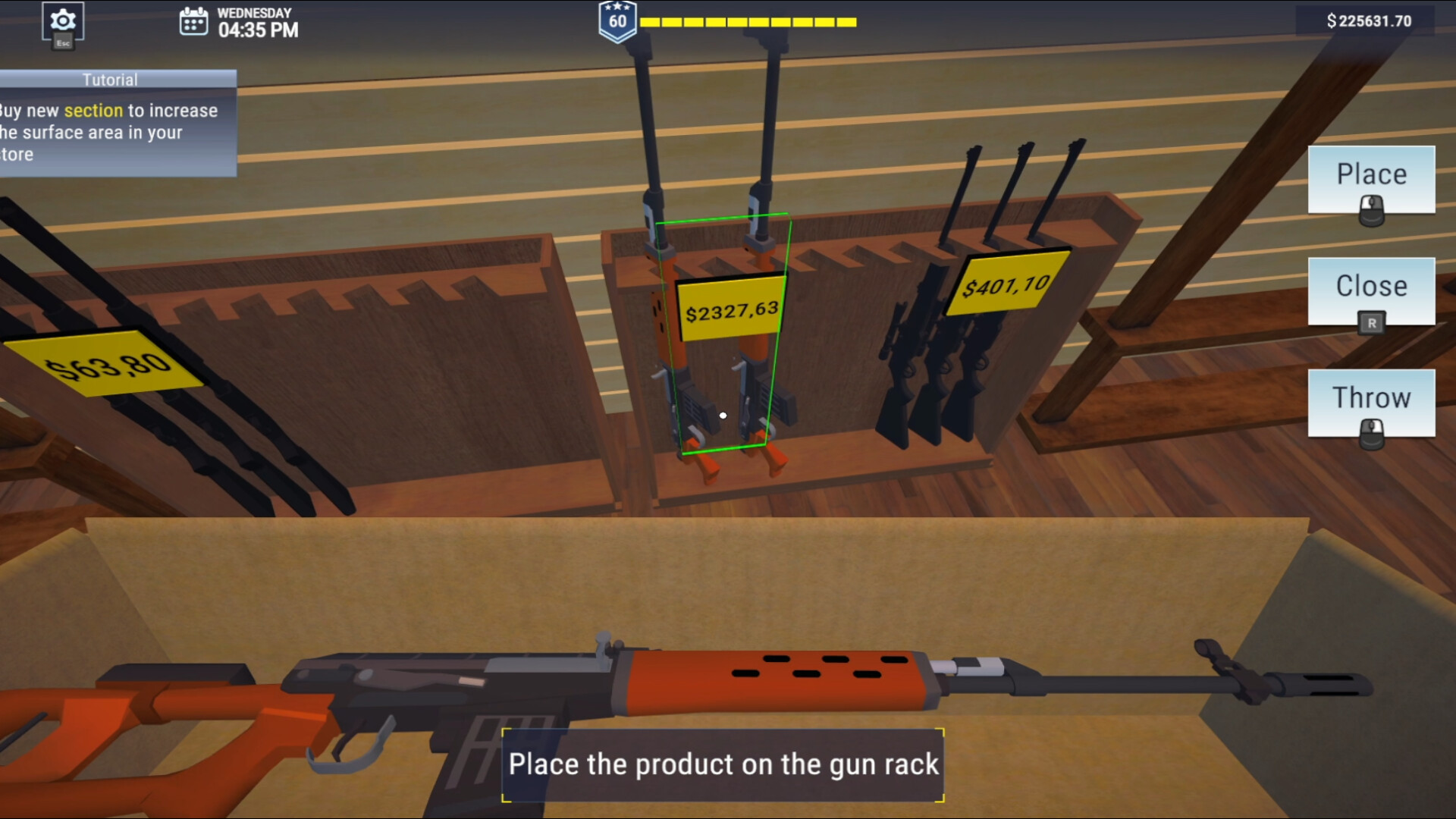 Gun Center Simulator