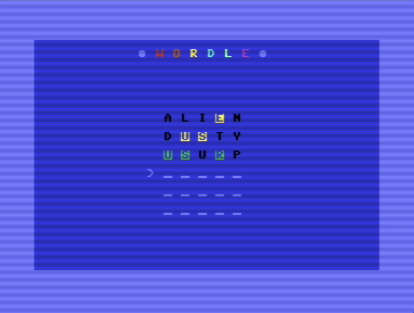 Wordle for Commodore 64