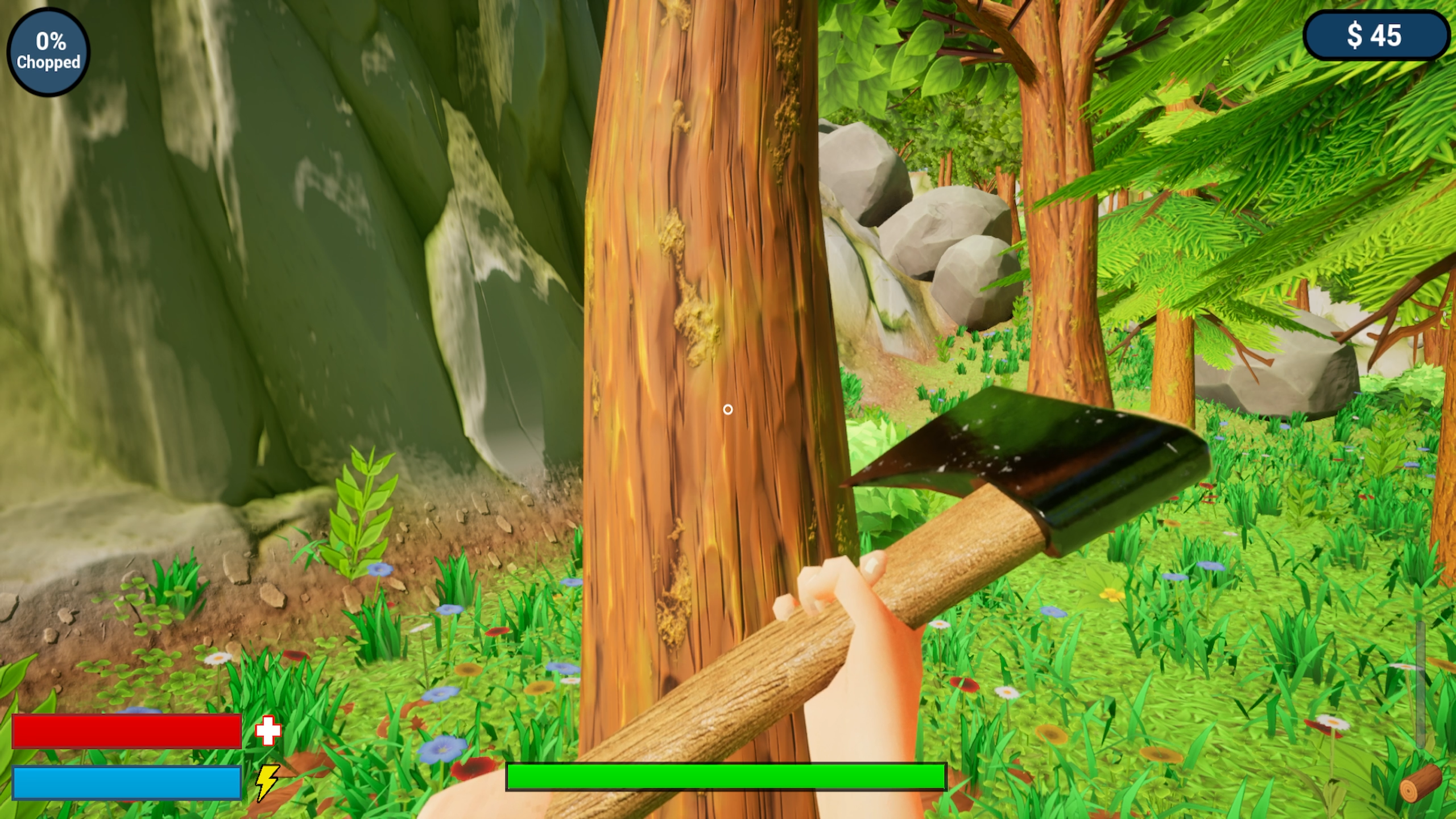 A Game About Cutting A Tree