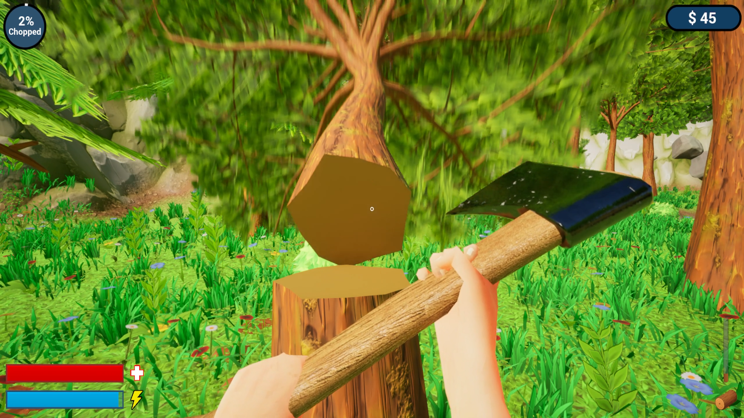 A Game About Cutting A Tree