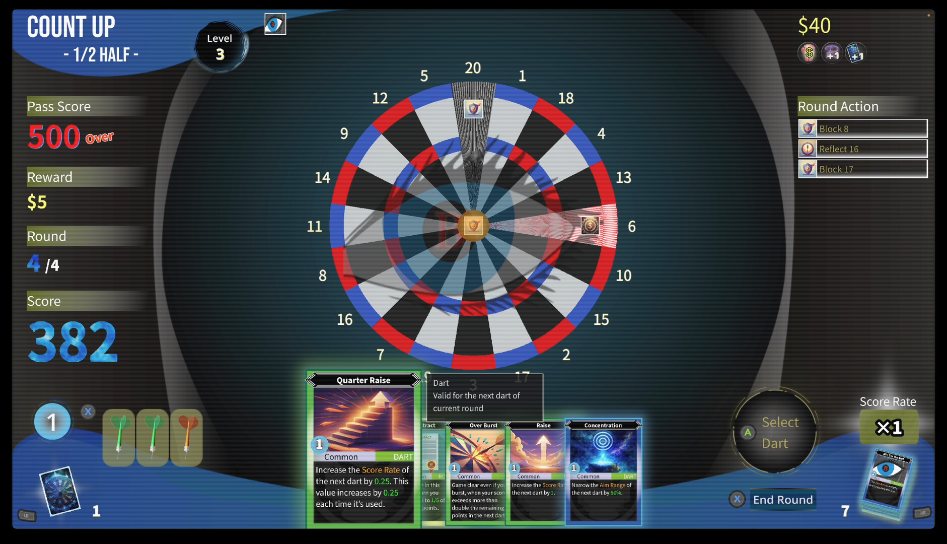 Greedy Darts