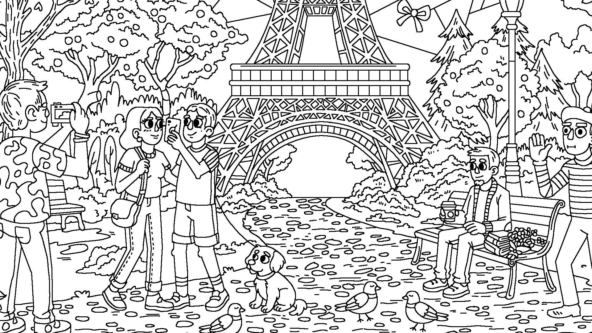 100 Cats Lost in World Find &amp; Color