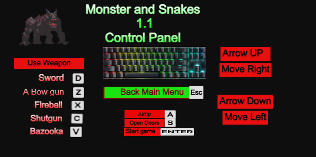 Monster and Snakes 1.1