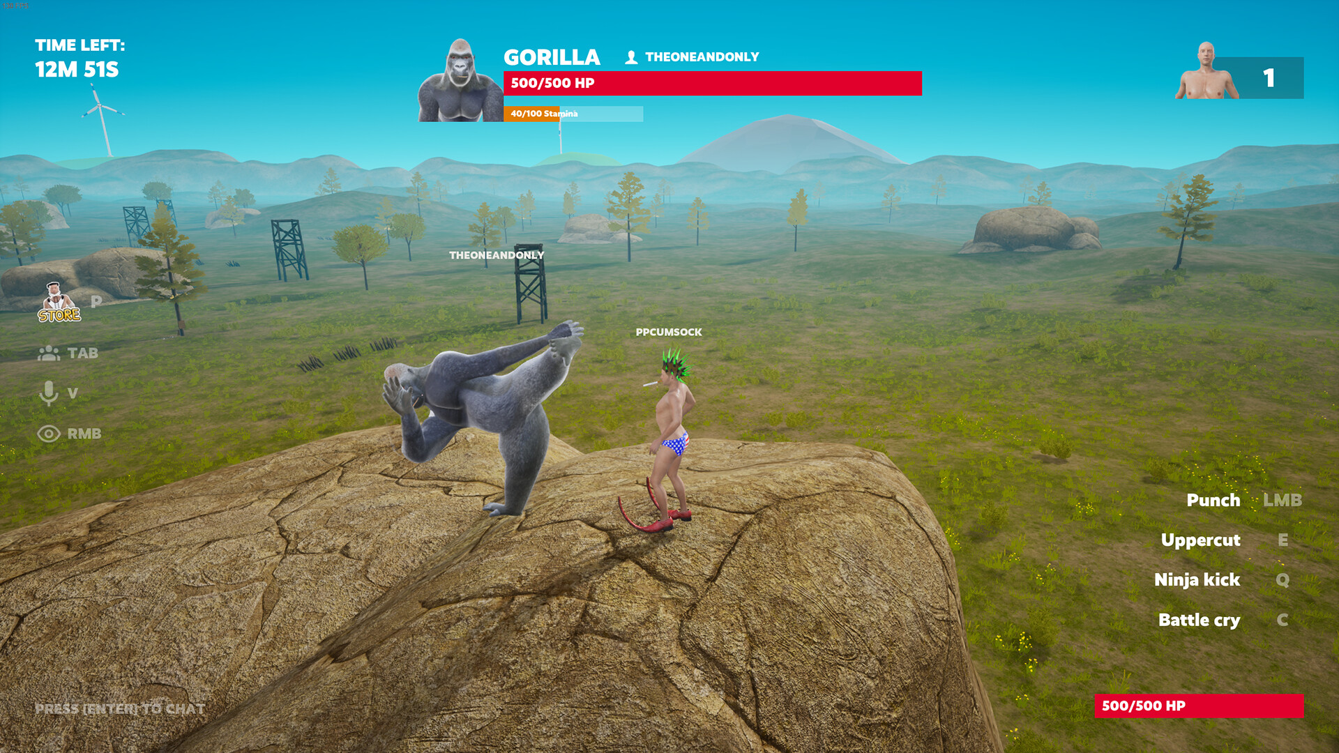 100 Men vs 1 Gorilla