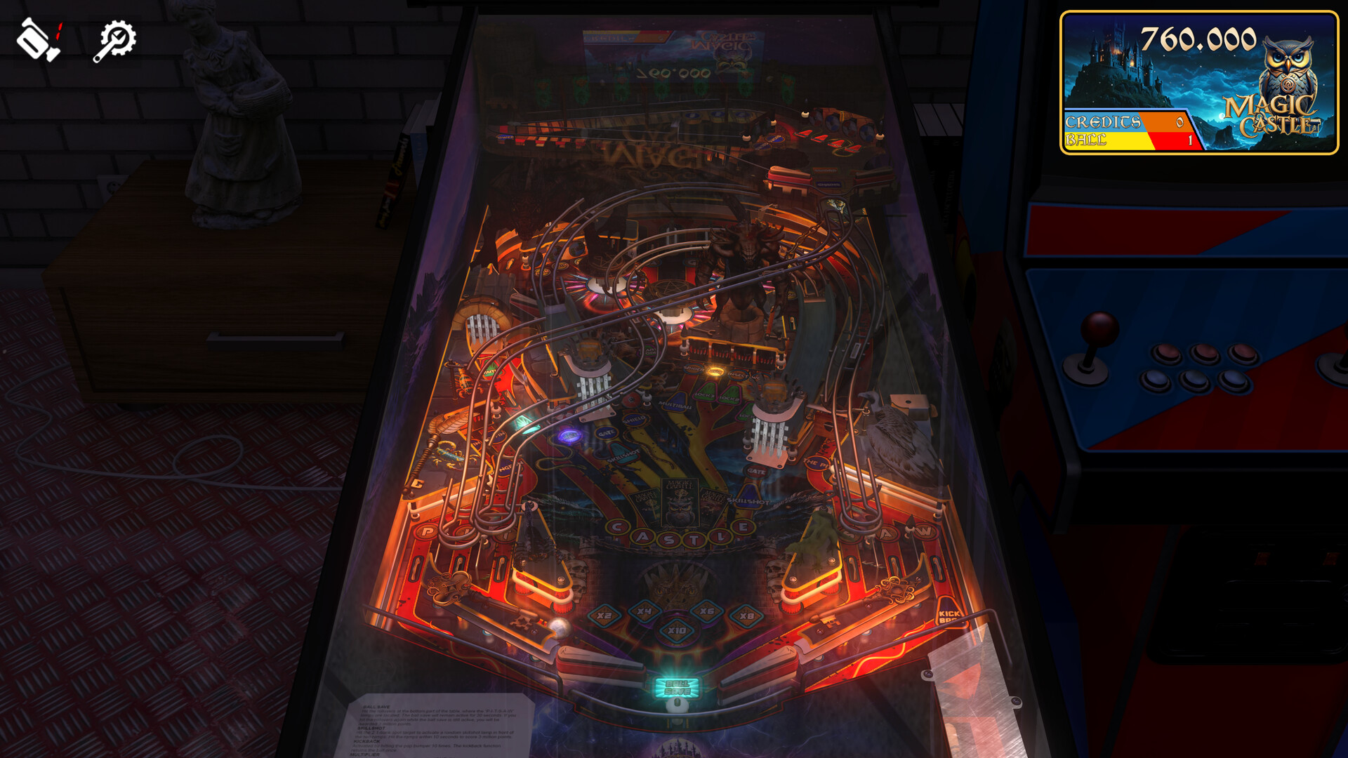 Zaccaria Pinball: Magic Castle Deluxe Pinball Table