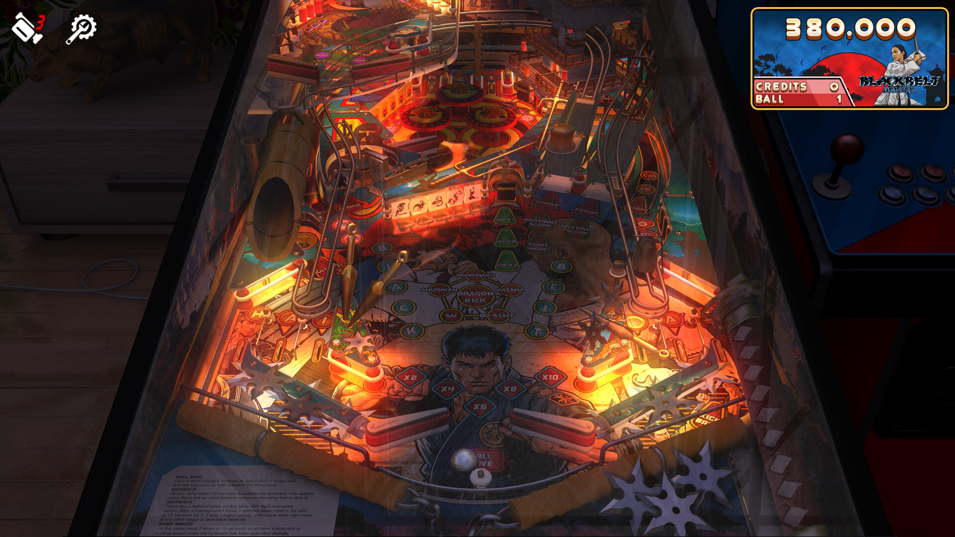 Zaccaria Pinball: Blackbelt Deluxe Pinball Table