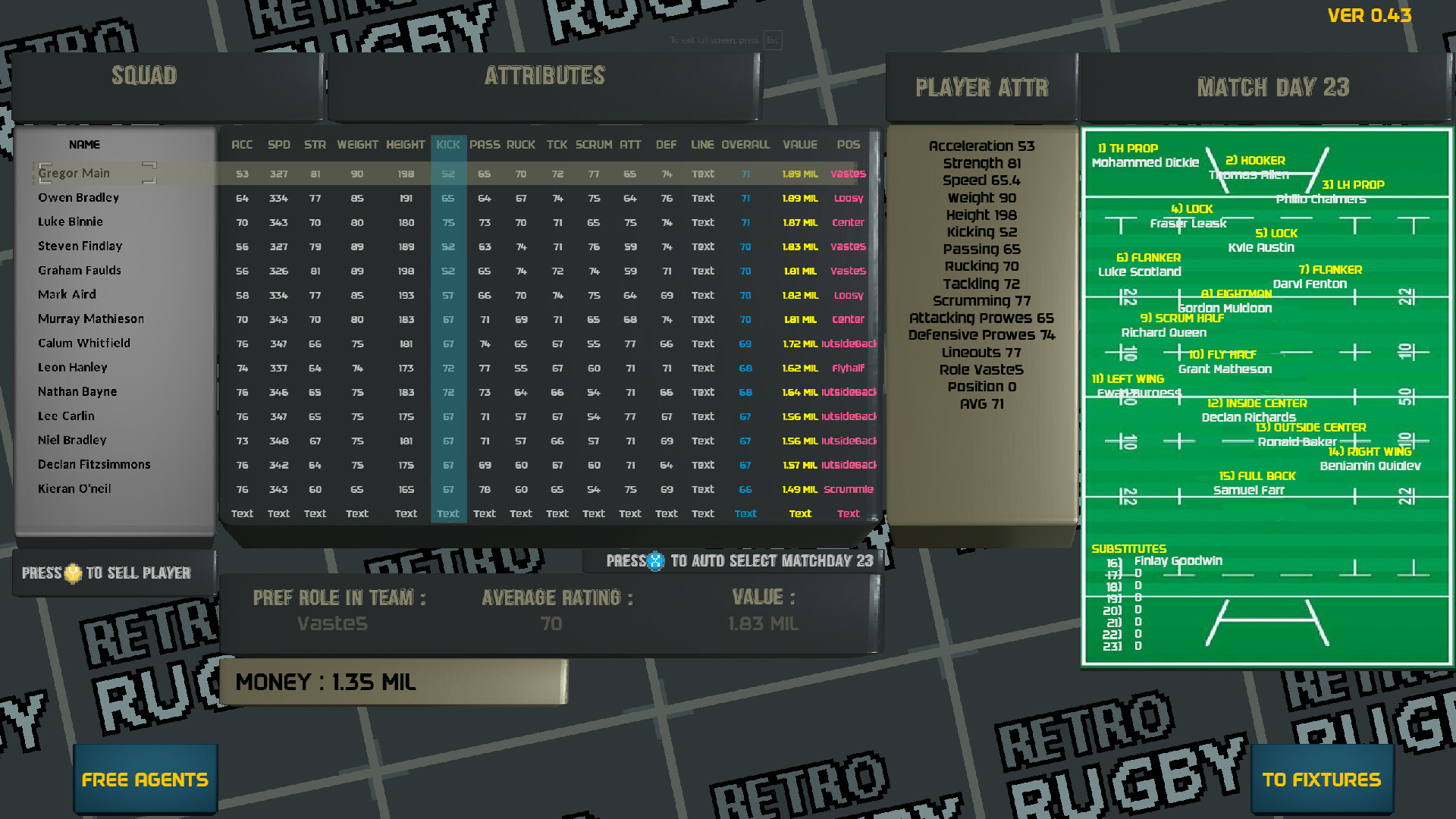 Retro Rugby
